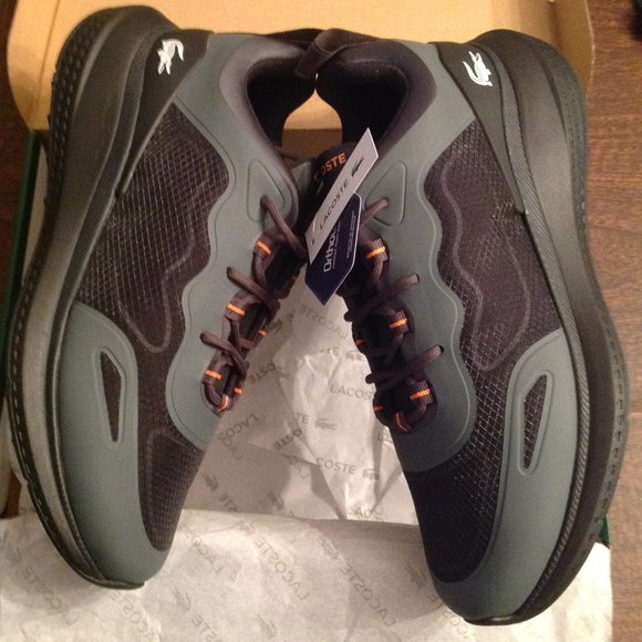 Lacoste Men's Active Black & Gray Textile Sneakers - 11.5 - New in Box - Picture 2 of 10